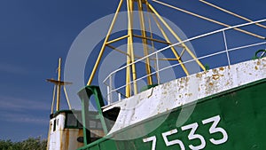 Old rusty shrimping boat