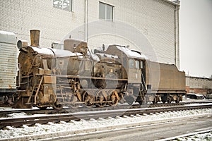 Old rusty steam engine