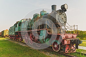 Old rusty steam locomotive