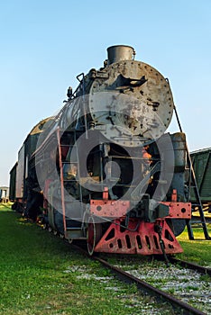 Old rusty steam locomotive