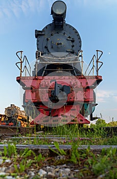 Old rusty steam locomotive