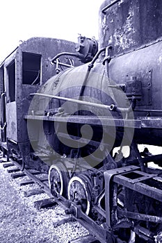 Old Rusty Steam Locomotive