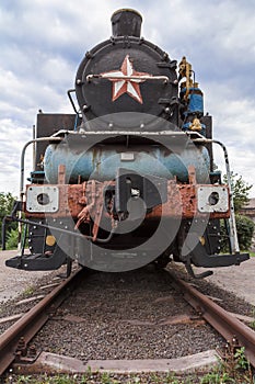 Old rusty steam locomotive