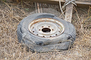 Old rusty tire