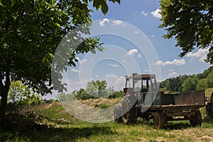 Old rusty tractor