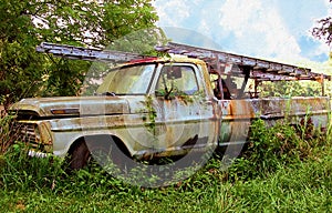 Old rusty truck photo