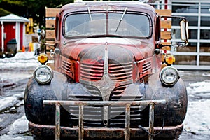 Old rusty but trusty farming truck. Good old work horse and still in a great shape photo