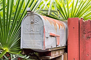 Old rusty US Mailbox