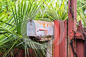 Old rusty US Mailbox