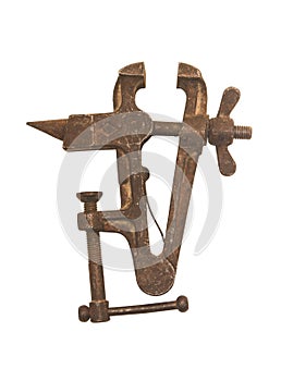 Old rusty vice
