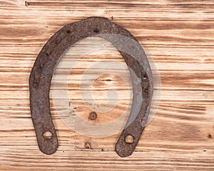 Old rusty vintage good luck horseshoe