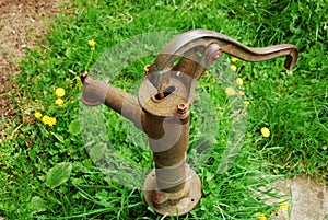 Old rusty water pump