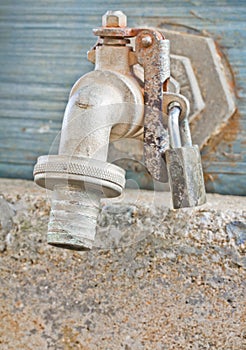 Old rusty water tap