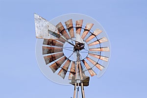 Old rusty wind-pump
