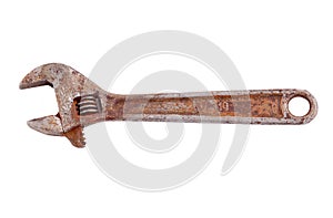 Old rusty wrench