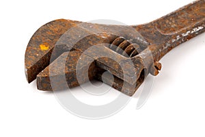 Old rusty wrench