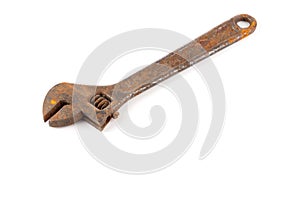 Old rusty wrench