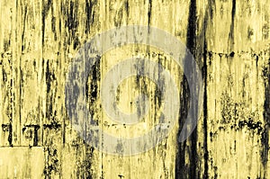Old rusty yellow iron wall background