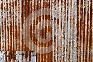 Old rusty zinc plate galvanized outdoor background