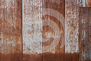 Old rusty zinc plate galvanized wall background outdoor