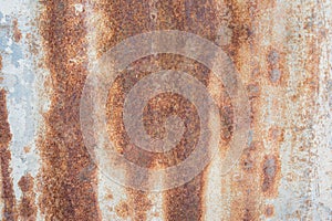 Old rusty zinc sheet