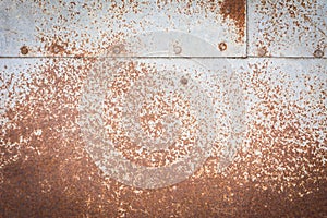 Old rusty zinc sheet