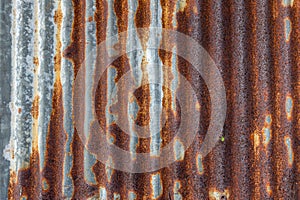 Old rusty zinc sheet