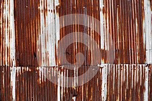 Old rusty zinc wall, rusty zinc barn wall
