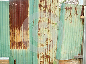 Old Rusty zinc wall