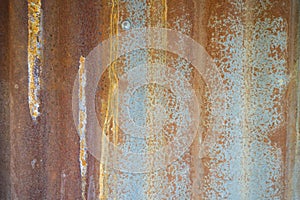 Old rusty zinc wall