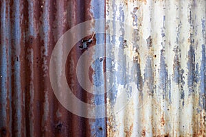 Old rusty zinc wall texture for background