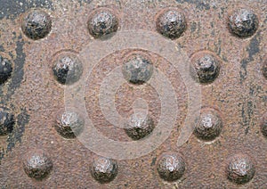 Old rusy Iron plate with rivots