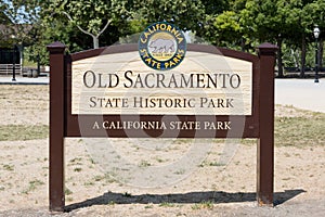 Old Sacramento State Park Sign