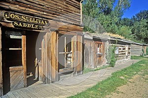 Old Saddler building in Ghost Town near Virginia City, MT