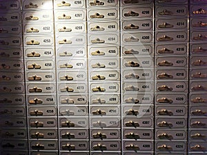 old safe deposit boxes in the bank