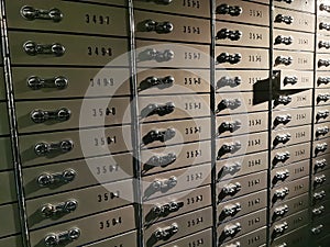 old safe deposit boxes in the bank