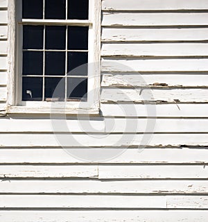 Old sagging window