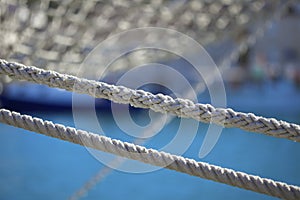 Old sail boat rope
