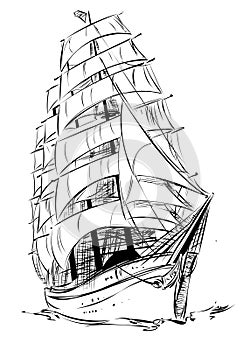 Old sail ship