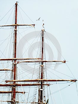 Old Sailboat Detail
