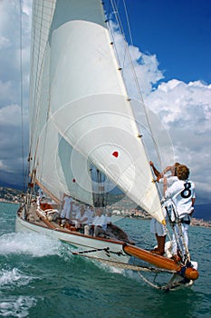 Old sailing boat photo