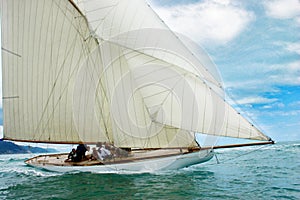 Old sailing boat photo