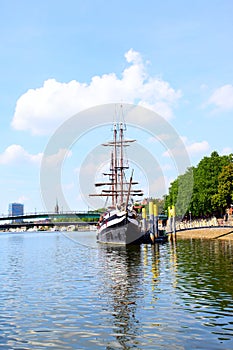 Old sailing ship in Bremen