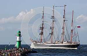 Old sailing ship at Hansesail 2014 (04)