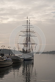 Old sailing ship on the Oslo