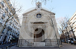 The old Saint-Honore-d'Eylau church is located on Place Victor-Hugo in the 16th district of Paris.