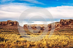 Old saloon in a typical southwestern landscape