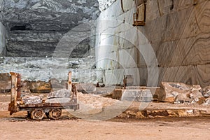 Old salt mine excavation equipment