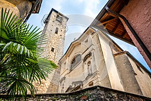 Old San Vigilio church of Gandria village in Lugano Switzerland