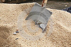 Old sand shovel dig sand.